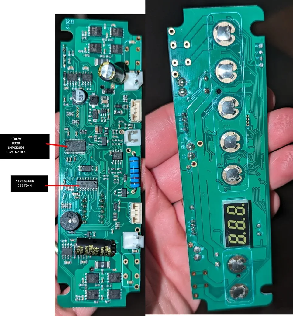 The original desks controller circuitboard