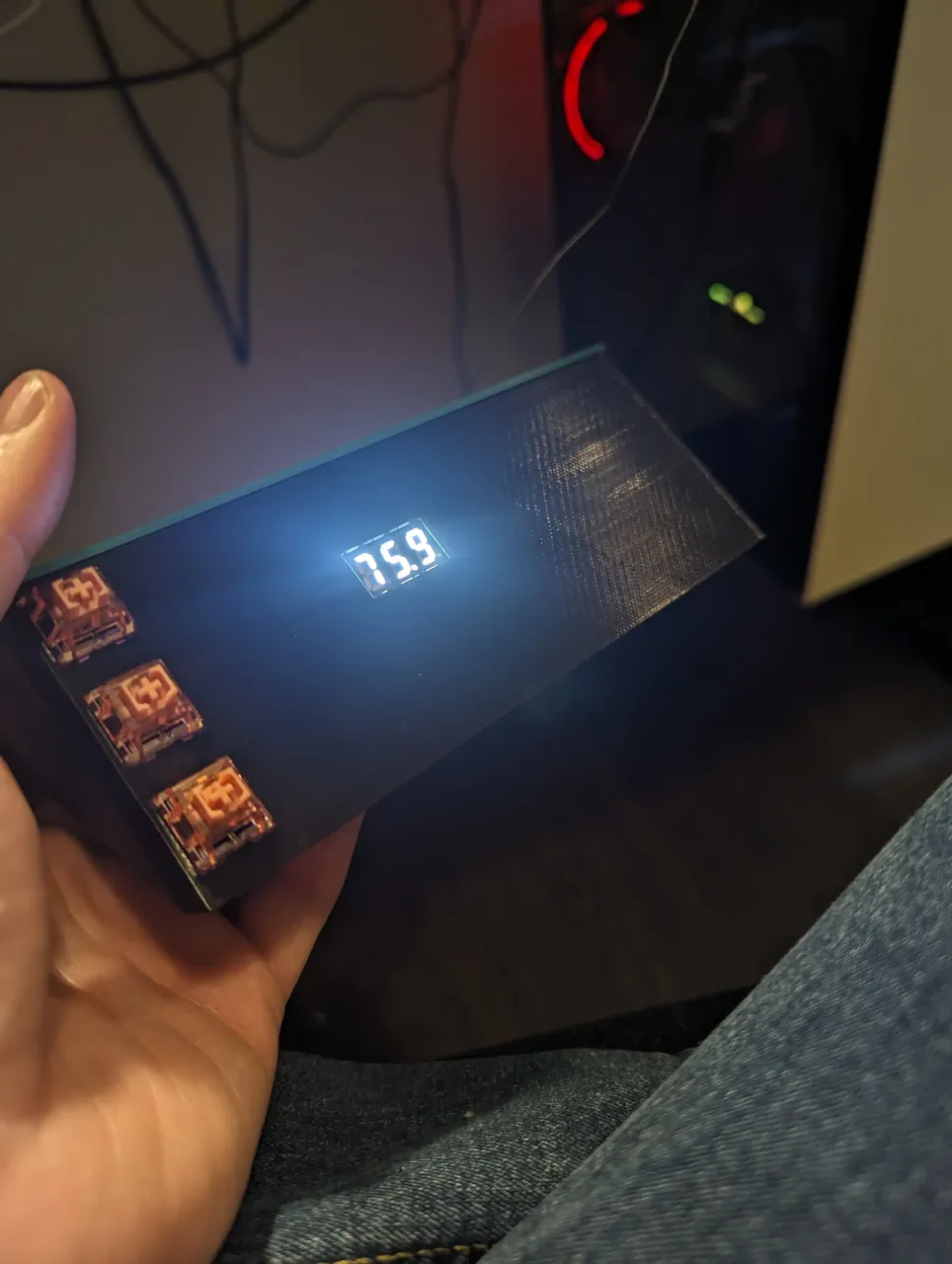 Showing the controller powered up